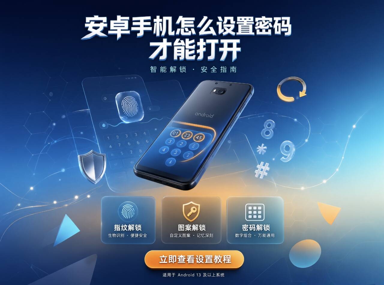 安卓手机应用怎么设置密码才能打开